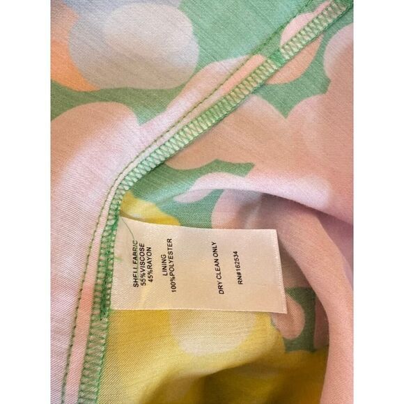 Emily McCarthy Floral Tiered Maxi Dress S Multi Tie Shoulder Summer Boho EUC - Picture 11 of 12